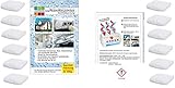 Vani 12 x 400 Gramm (4E) Luftentfeuchter Nachfüllpack Vliesbeutel XXL Box Granulate Nachfüllen Raumentfeuchter + gratis Microfasertuch 30 x 30 cm
