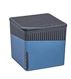 WENKO Raumentfeuchter Cube, Luftentfeuchter reduziert Schimmel und Gerüche, Auffangschale mit 1 kg Granulatblock nachfüllbar, fasst bis zu 1,6 l Feuchtigkeit, Maße (BHT): 16,5x15,7x16,5 cm, blau